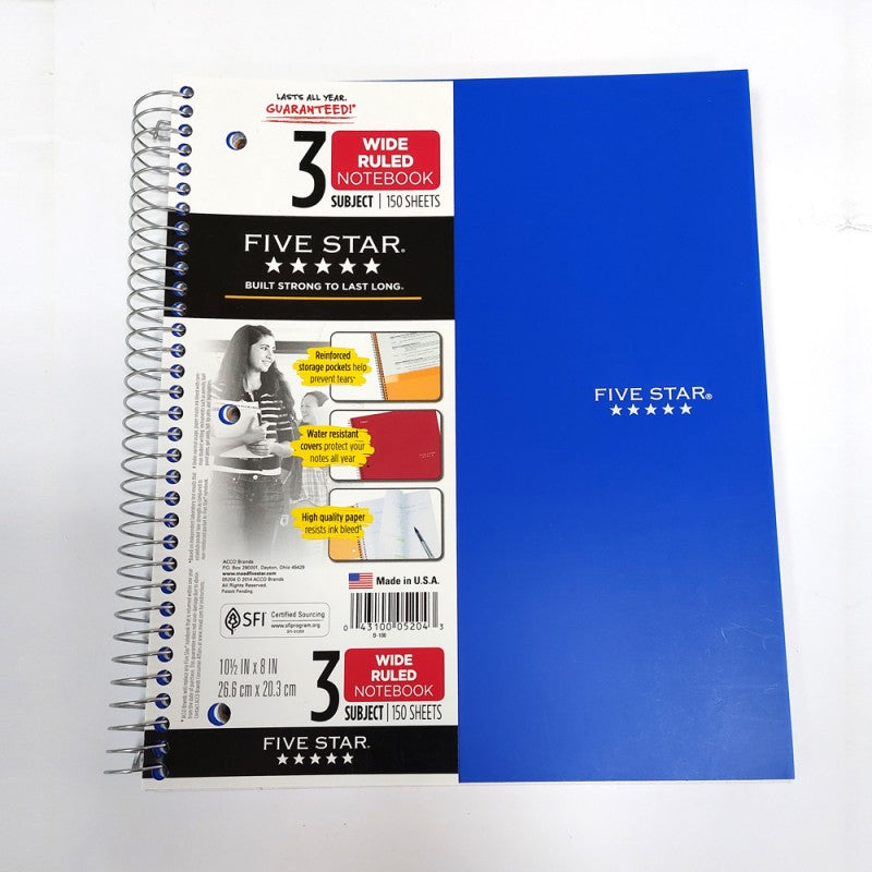 دفتر ملاحظات فايف ستار، 3 مواضيع