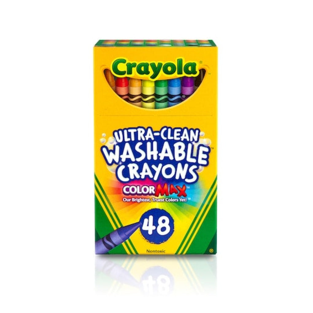 Crayola Ultra Clean Washable Crayons 48 Color || أقلام تلوين شمعية فائقة النظافة وقابلة للغسل من كرايولا، 48 لونًا