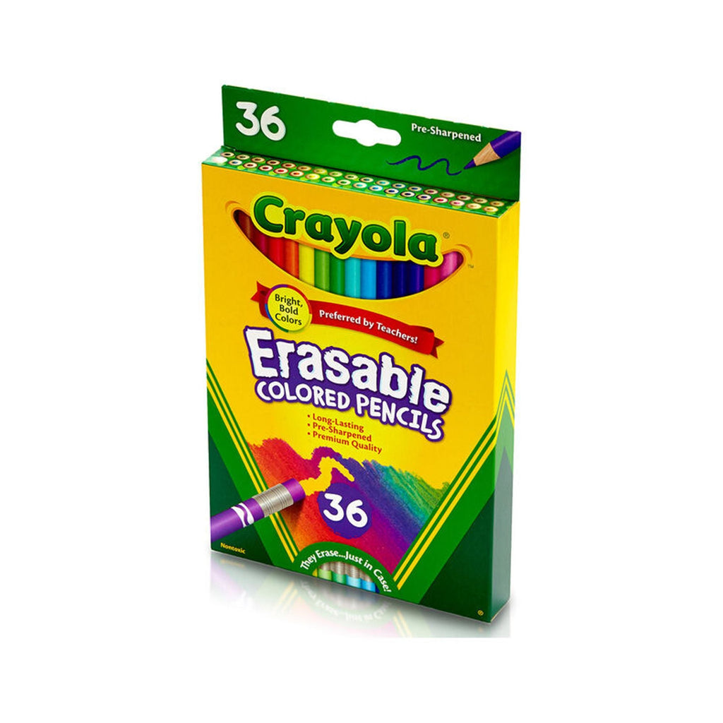 أقلام تلوين خشبية قابلة للمسح من كرايولا، 36 لوناً || Crayola Erasable Colored Pencils 36 Colors