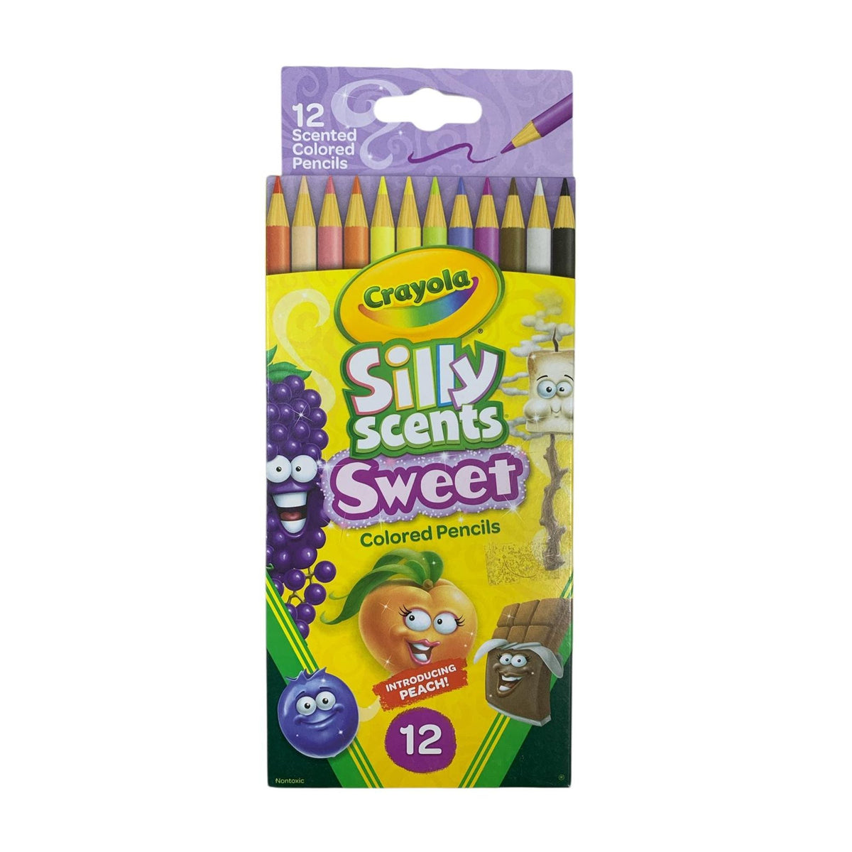 Crayola Silly Scents Sweet 12 Colored Pencils || أقلام تلوين خشبية "سيلي سنت" برائحة حلوة من كرايولا، 12 لونًا
