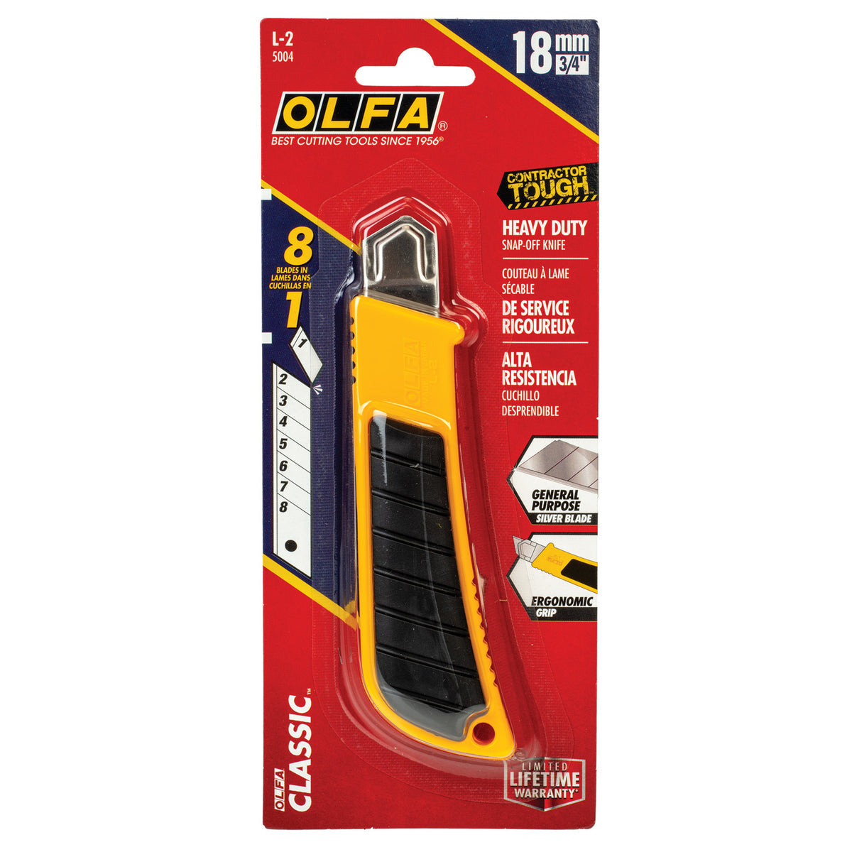مشرط أولفا شديد التحمل بنظام قفل سقاطي || OLFA Heavy Duty Ratchet-lock Utility Cutter