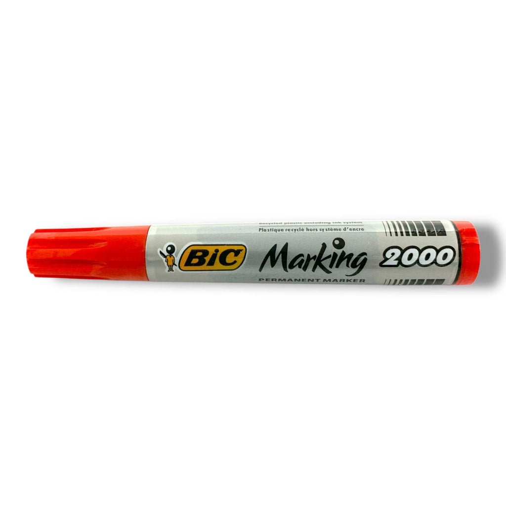 Bic Marking 2000 Permanent Marker Round Tip Red || قلم تحديد دائم بيك ماركنج 2000 رأس دائري أحمر