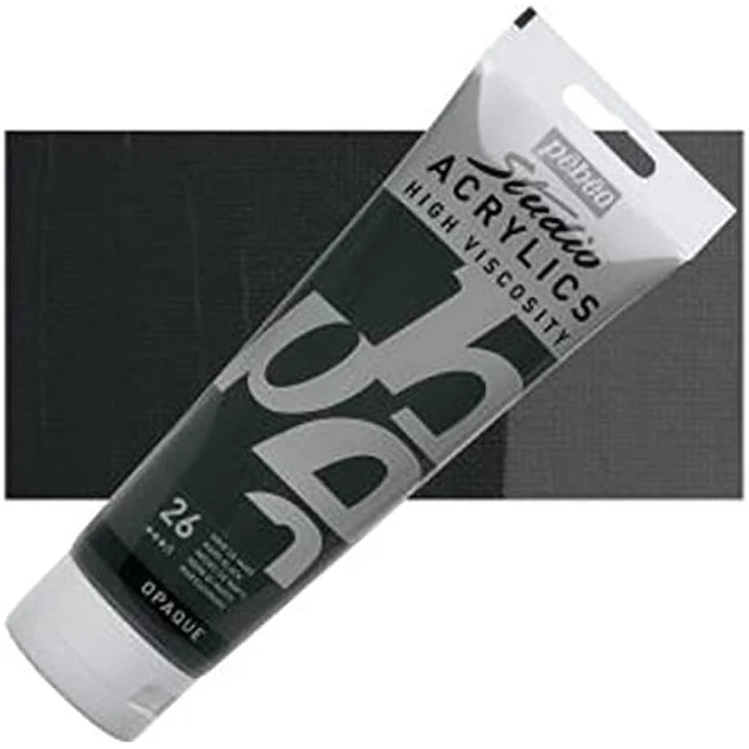 Pebeo Studio Acrylics High Viscosity 100 ml Black Mars