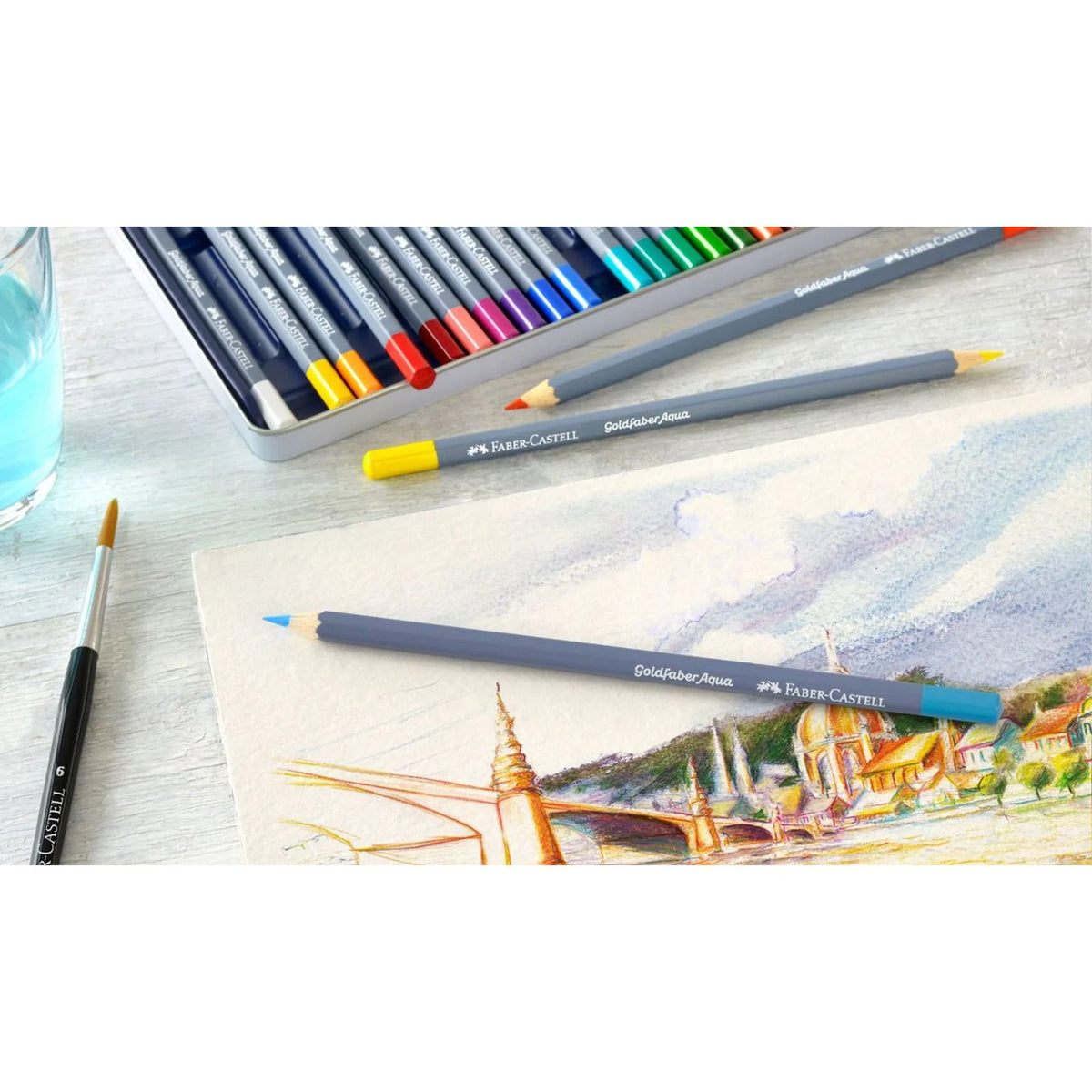 Faber Castell Goldfaber Aqua Watercolour Pencil Set of 12