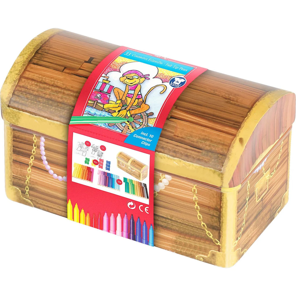 Faber Castell Connector felt tip pen treasure box 33 colors