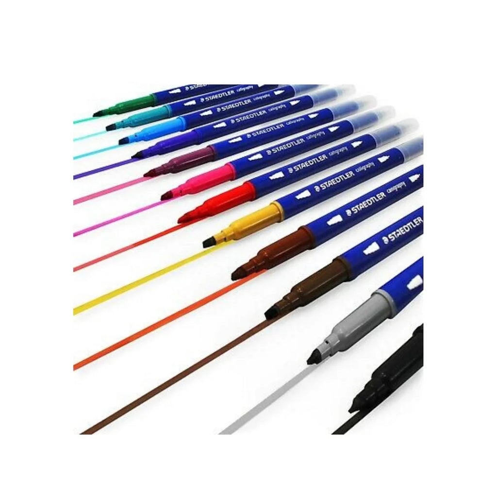 Staedtler 12 Double Ended Calligraphy Pens