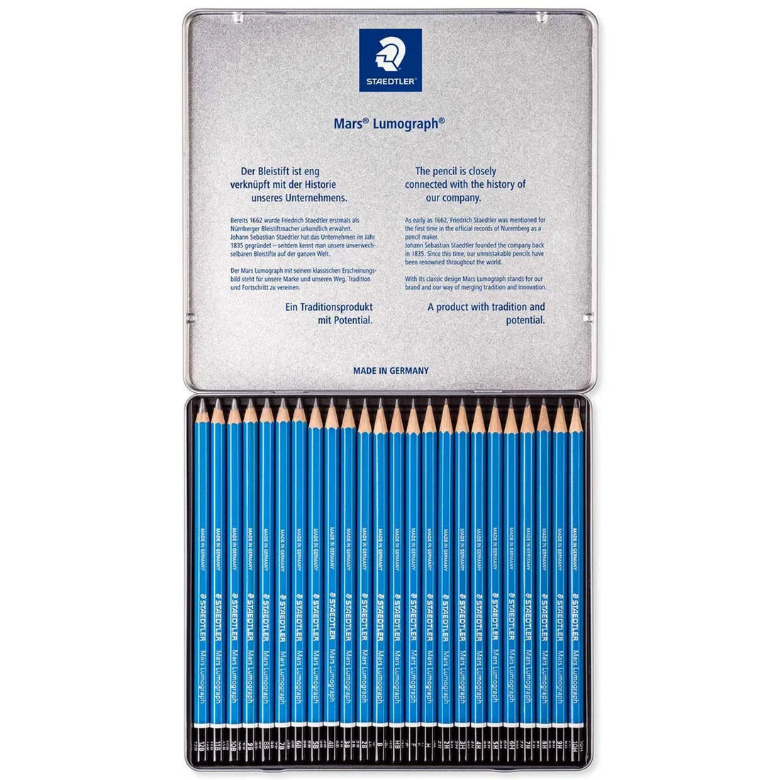Staedtler Mars Lumograph 24 Sketch Pencils Set