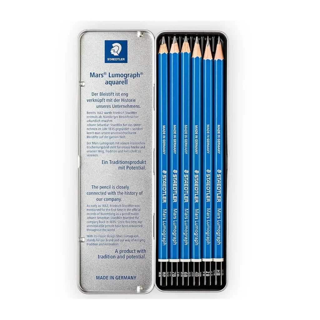 Staedtler Mars Lumograph 6 Sketch Pencils Set