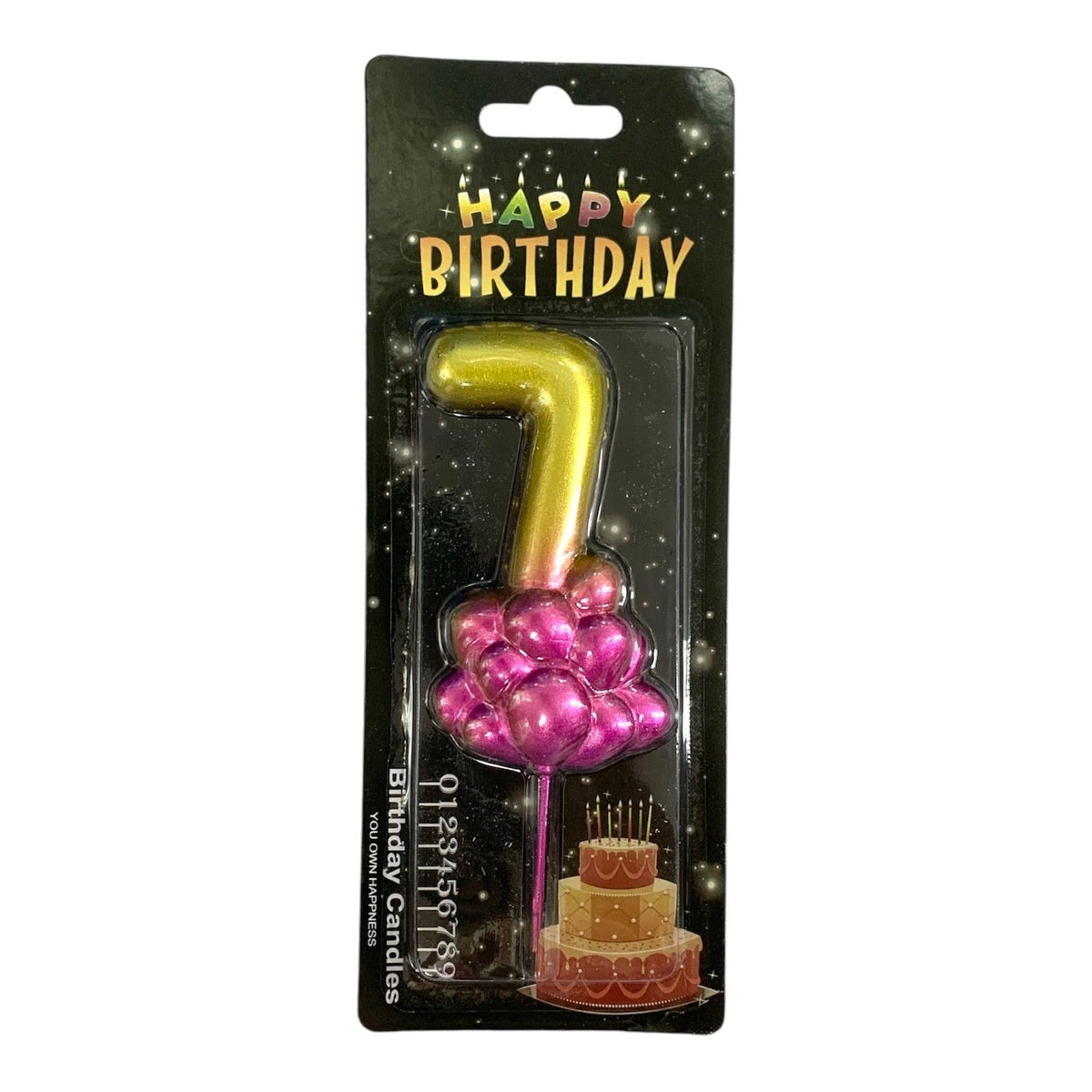 Birthday Candles Golden Color from 0-9 || شموع اعياد ميلاد لون ذهبي من ٠-٩