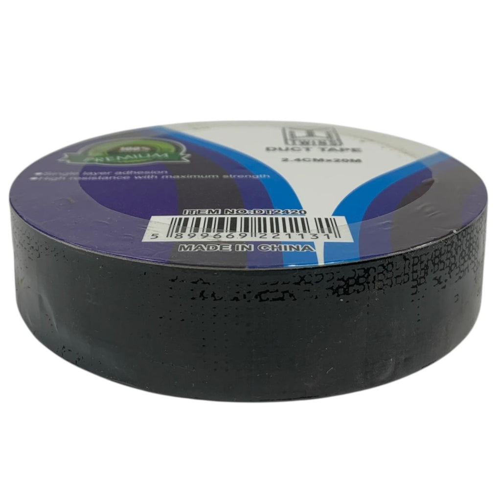 A&T Twins Duct Tape 2.4 cm x 20 M Small Size Black Color || شريط لاصق قماش توينز A&T، لون أسود، حجم صغير 2.4 سم * 20 متر