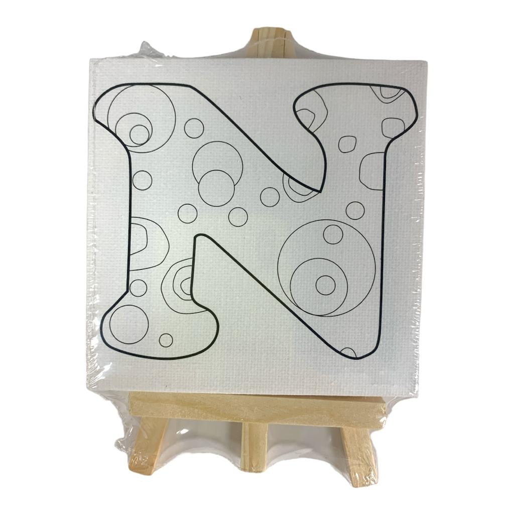 مجموعة لوحات رسم كانفاس بأحرف إنجليزية ١٠ × ١٠ سم، ٢٧ قطعة
