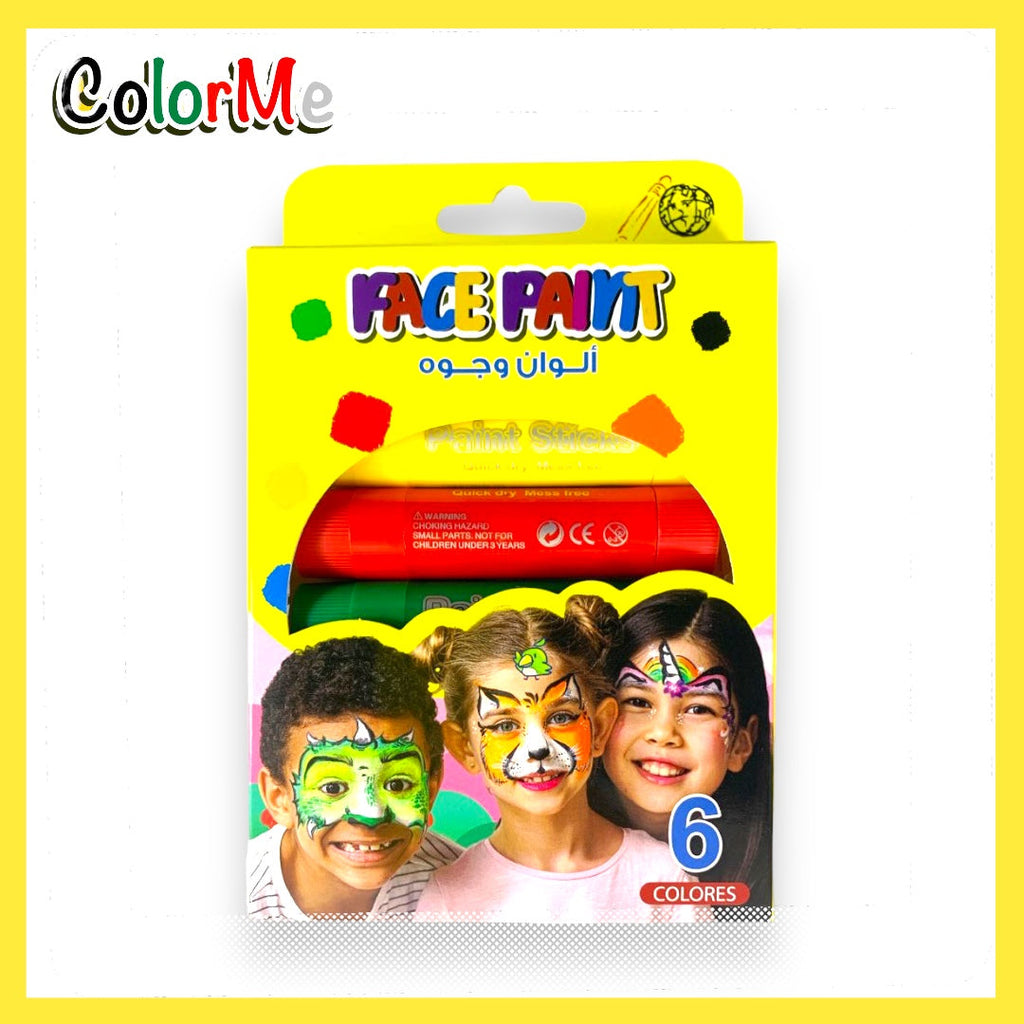 A&T Color Me Face Paint Kids Safe 6 Colors || ألوان وجه كولور مي آمنة للأطفال ٦ ألوان