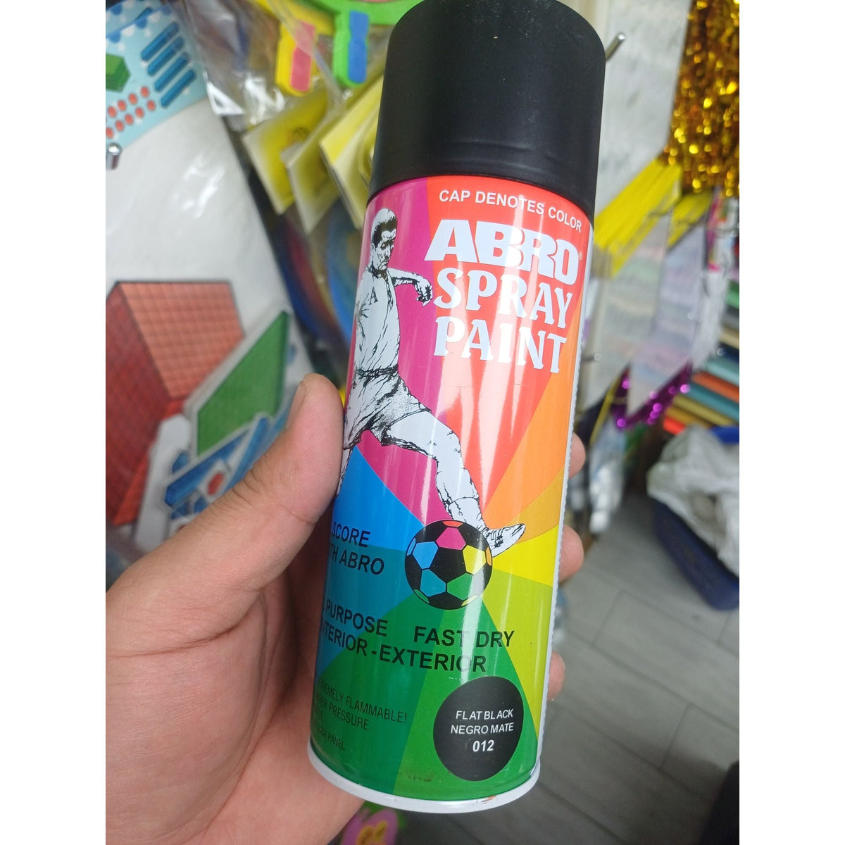 بخاخ طلاء أسود مطفي من أبرو || Abro Spray Paint Flat Black