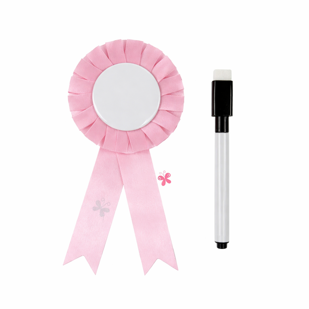 شريط تكريم وردي قابل للتخصيص مع قلم || Pink Customizable Award Ribbon with Marker