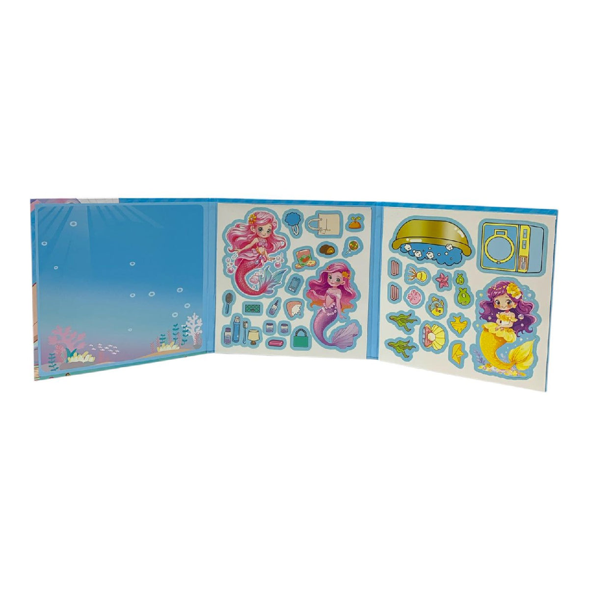 Mermaid DIY Sticker Book - 3 Designs || كتاب ملصقات الساحرة الصغيرة - ٣ تصاميم