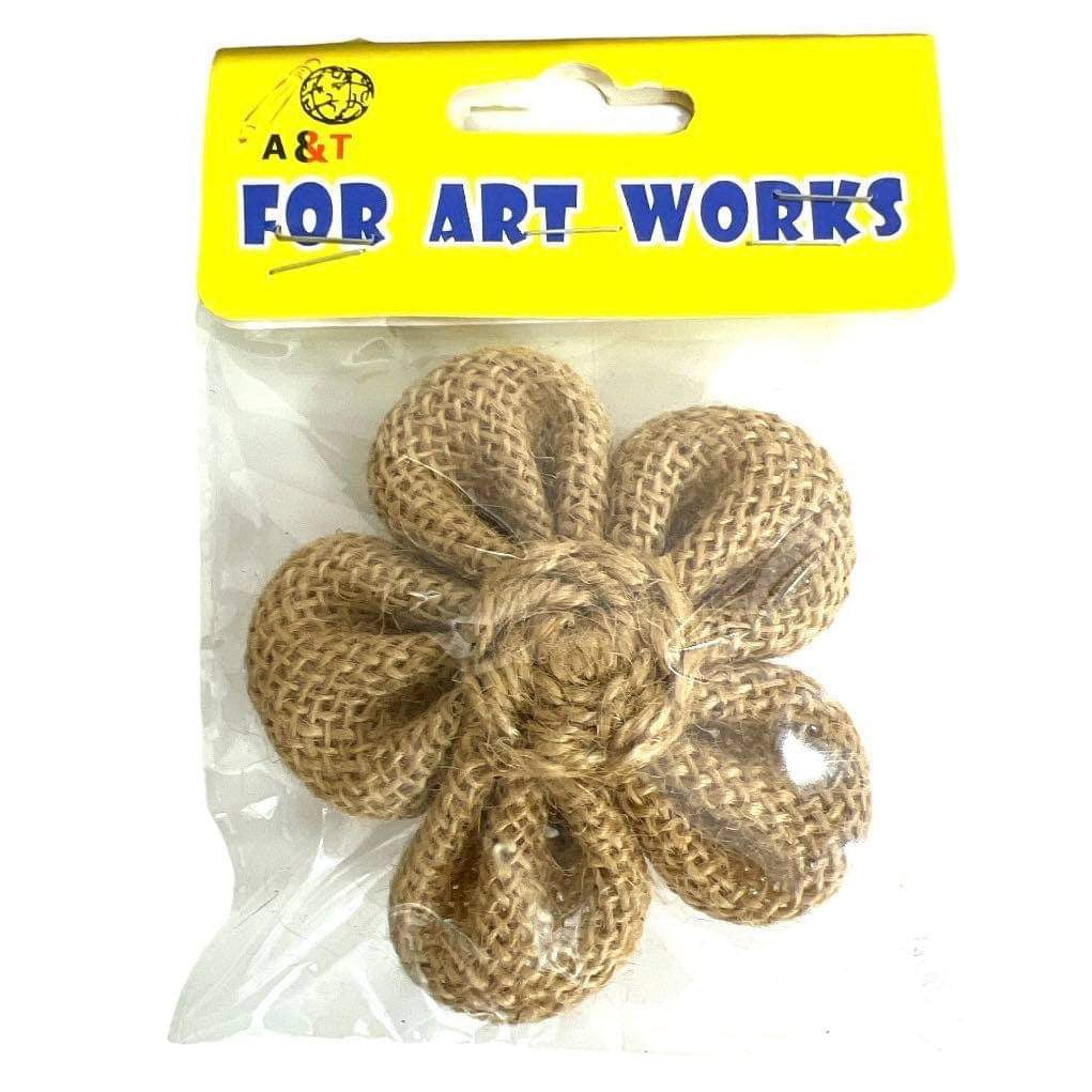 Burlap Flower Plain Color || وردة من الخيش بلون سادة