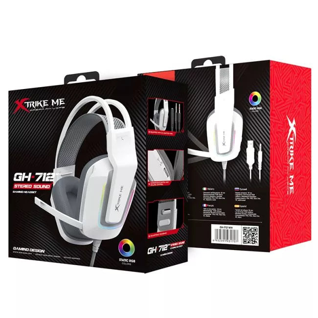 XTRIKE ME Headset XT ME GH-712 WH || سماعة قيمينق اكس سترايك