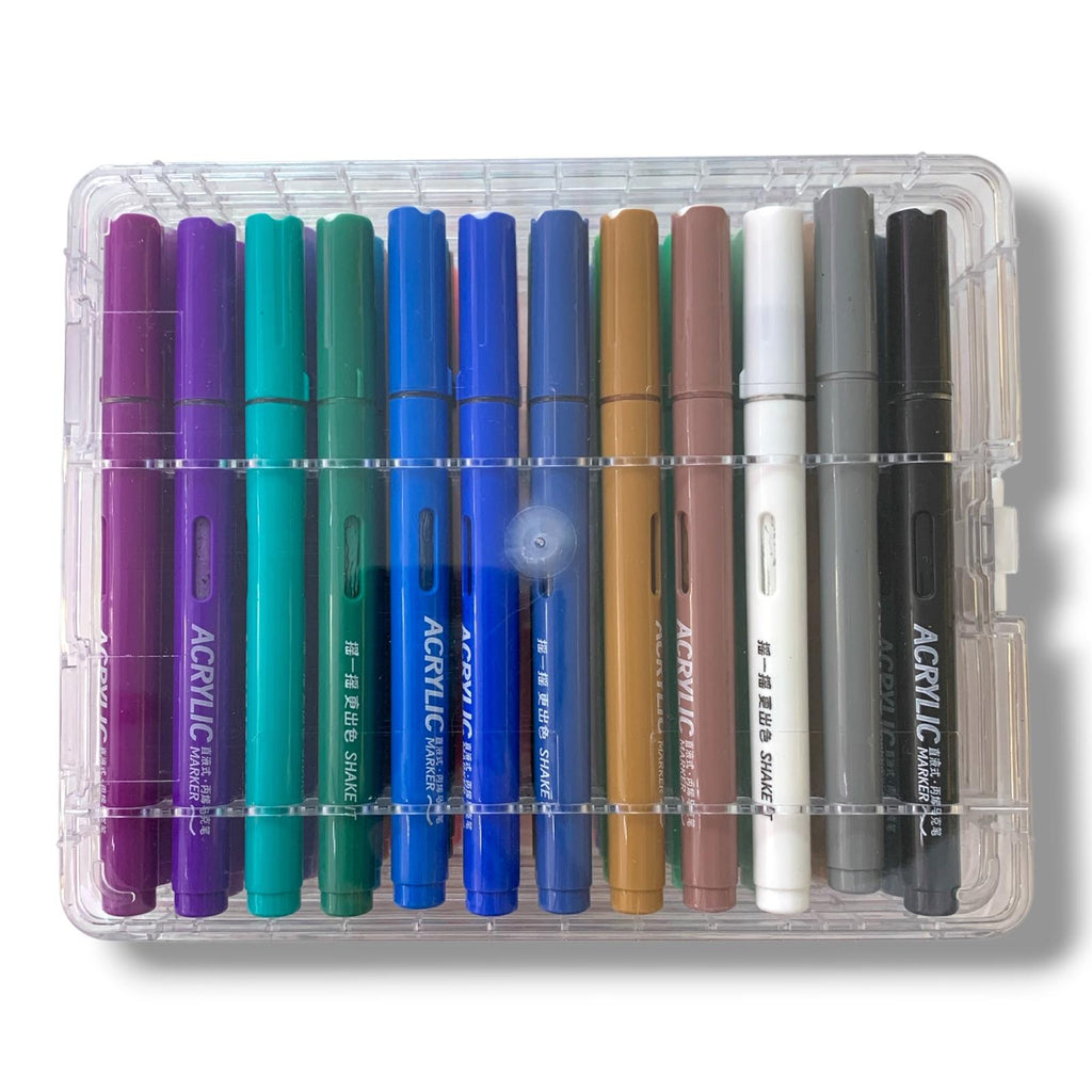 أقلام أكريليك برأس فرشاة 60 لوناً || Acrylic Brush Marker 60 Colors