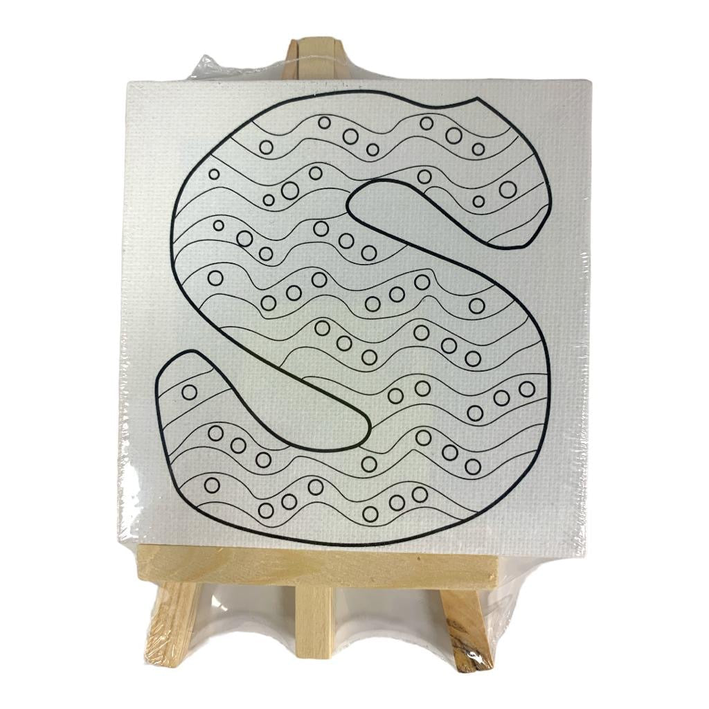 مجموعة لوحات رسم كانفاس بأحرف إنجليزية ١٠ × ١٠ سم، ٢٧ قطعة