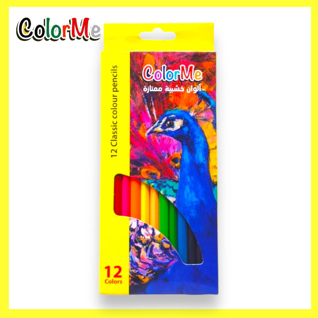 A&T Color Me 12 Classic Color Pencils || أقلام تلوين خشبية كلاسيكية 12 لونًا من A&T