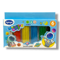 طين صلصال للتشكيل 6 ألوان بطابع فضائي