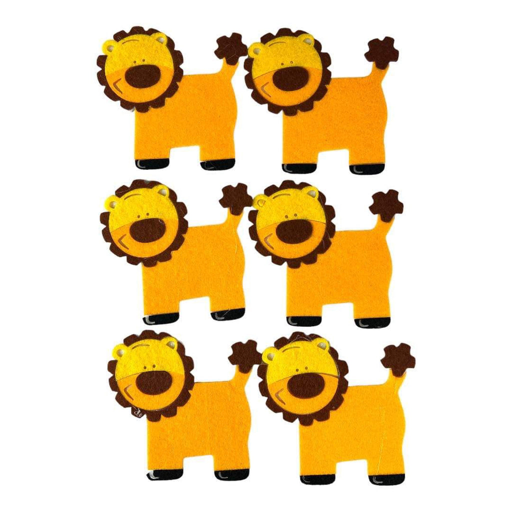 أسد من الجوخ باللون البرتقالي || Orange Felt Lion