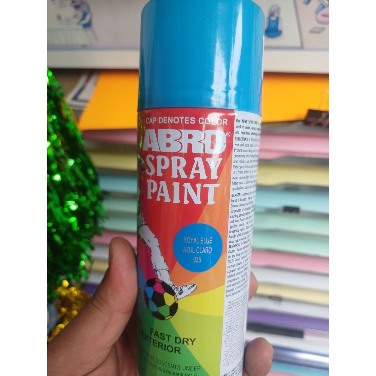 Abro Spray Paint Blue || بخاخ طلاء أزرق من أبرو
