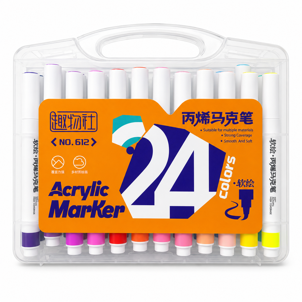 أقلام أكريليك ماركر 24 لونًا || Acrylic Marker 24 Colors