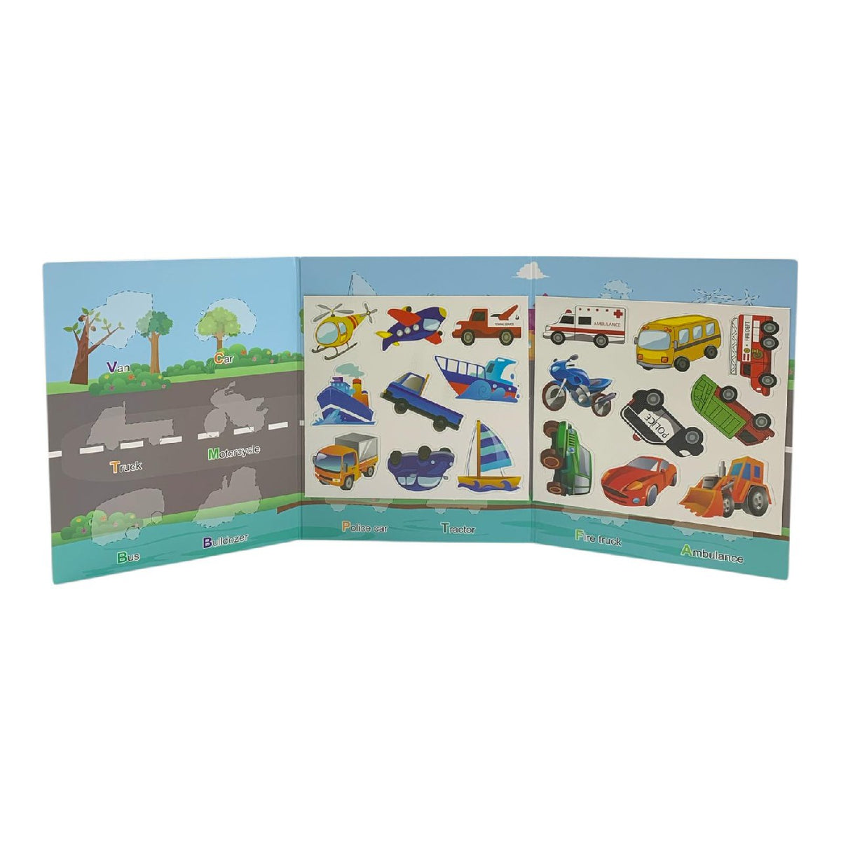 Magnetic Cartoon Transportation Stickers || ملصقات وسائل نقل كرتونية مغناطيسية