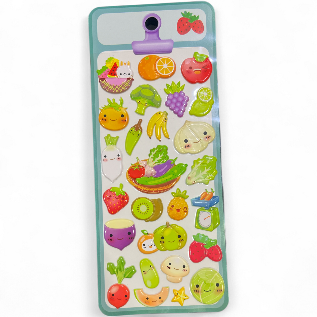 A&T Embossed Stickers Fruits Veggies Stickers #2 || ملصقات بارزة A&T خضار وفواكه #2