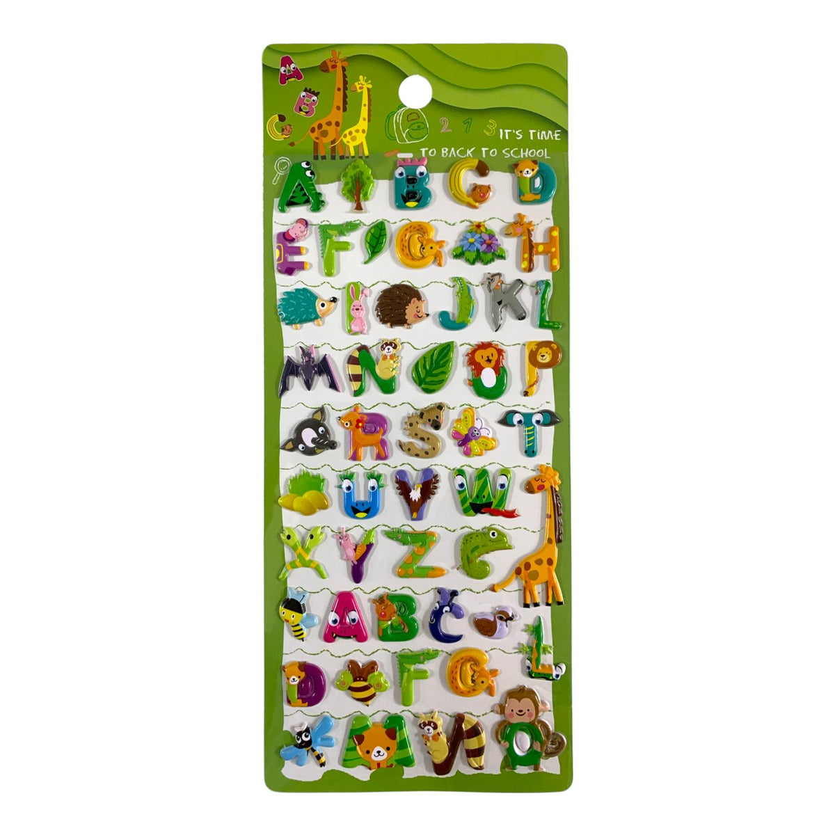 A&T Embossed Stickers English Letters #1 || ملصقات بارزة حروف إنجليزية من A&T رقم 1