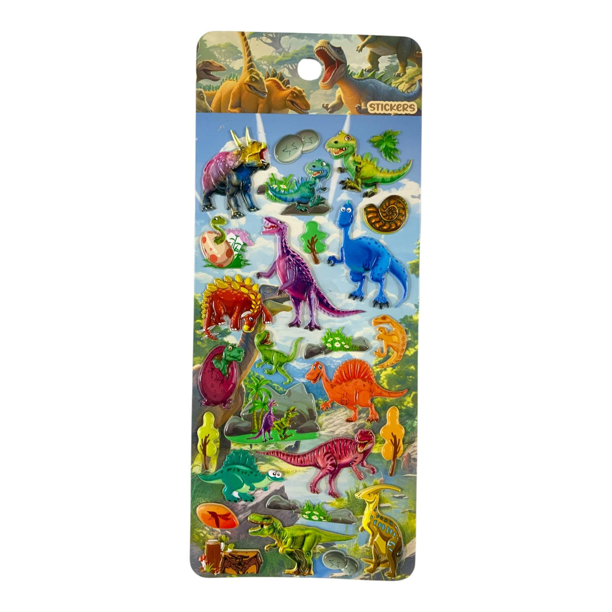 ملصقات بارزة A&T ديناصورات #2 || A&T Embossed Stickers Dinosaurs #2
