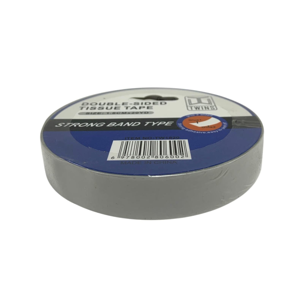 A&T Twins Double Sided Tissue Tape 1.8 cm Small || شريط لاصق بوجهين من A&T Twins، مقاس صغير 1.8 سم