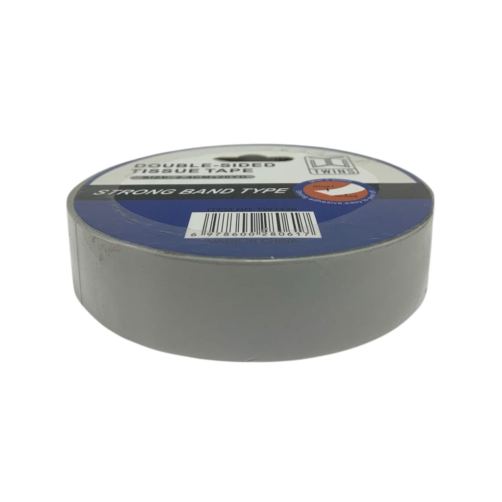 A&T Twins Double Sided Tissue Tape 2.4 cm Medium || شريط لاصق ذو وجهين من A&T Twins، مقاس وسط 2.4 سم
