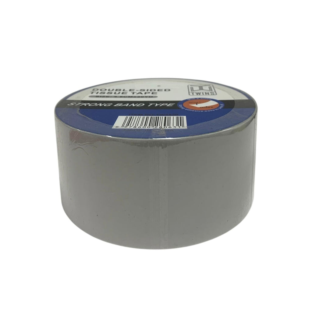 A&T Twins Double Sided Tissue Tape 4.8 cm Large || شريط لاصق ذو وجهين من A&T Twins، مقاس كبير 4.8 سم