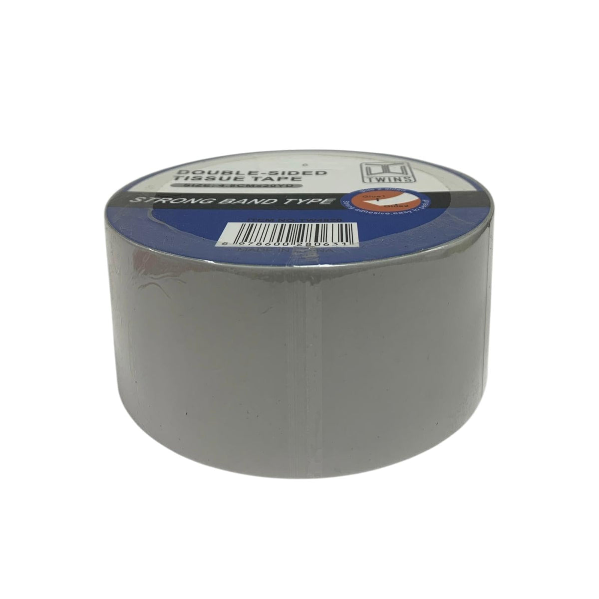 A&T Twins Double Sided Tissue Tape 4.8 cm Large || شريط لاصق ذو وجهين من A&T Twins، مقاس كبير 4.8 سم