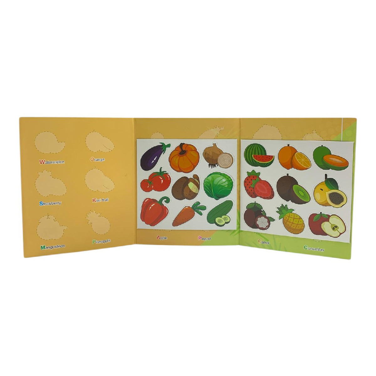 Magnetic Fruit & Veggie Cartoon Stickers || ملصقات فواكه وخضروات مغناطيسية برسومات كرتونية
