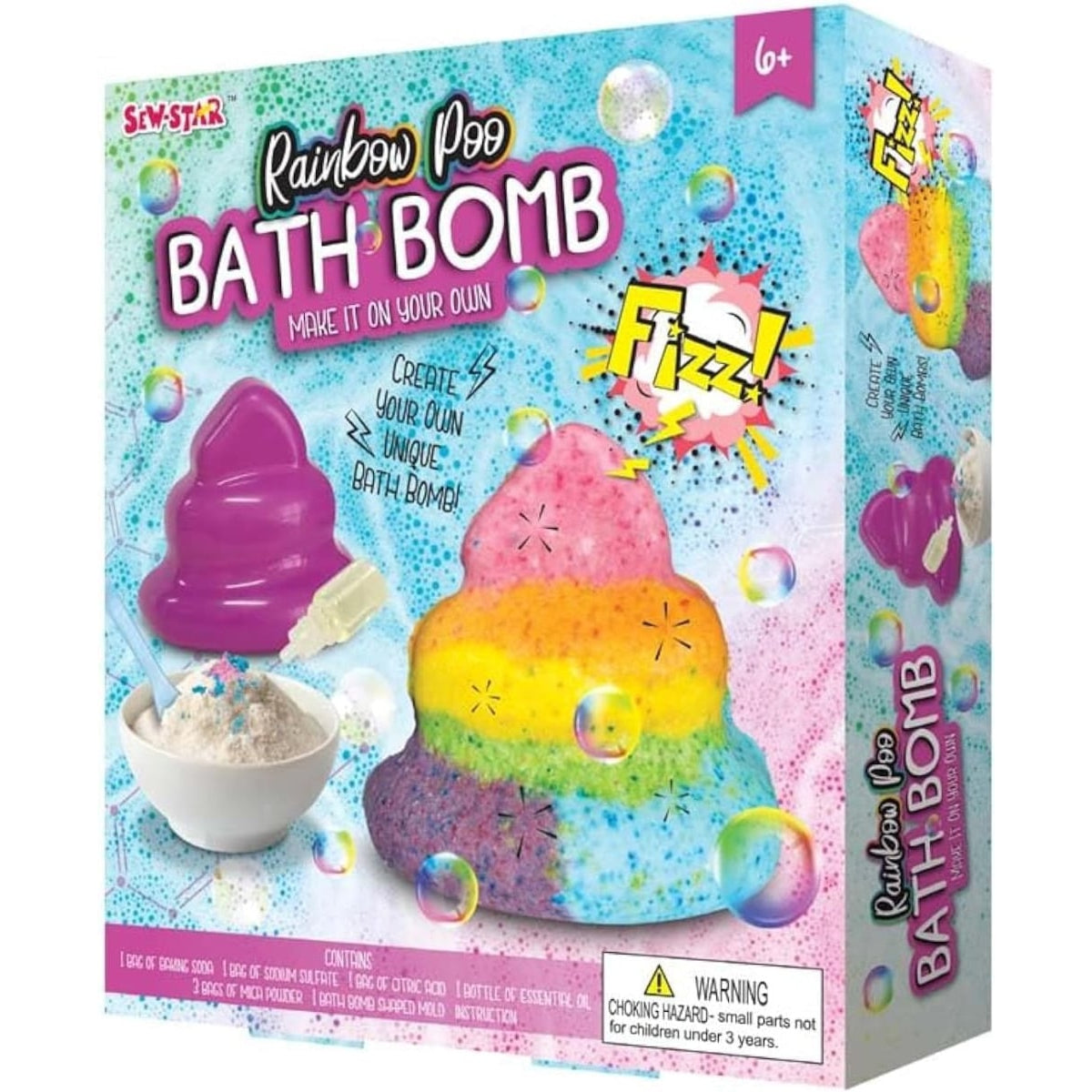 MOGTOY Rainbow Poo Bath Bombs Kit || مجموعة قنابل الاستحمام على شكل براز قوس قزح من MOGTOY