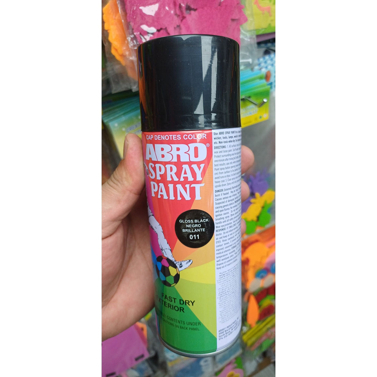 Abro Spray Paint Gloss Black || دهان بخاخ أسود لامع من أبرو