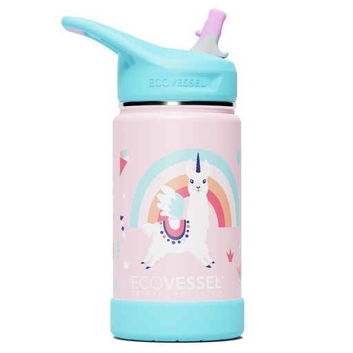 EcoVessel Frost 12 oz Kids TriMax Insulated Bottle - Llama || زجاجة أطفال EcoVessel Frost سعة 12 أونصة TriMax - لاما