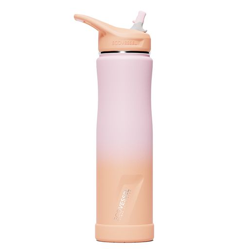 EcoVessel Summit 24 oz TriMax Insulated Stainless Steel Bottle - Coral Sands || زجاجة EcoVessel Summit سعة 24 أونصة TriMax ستانلس ستيل معزولة - Coral Sands