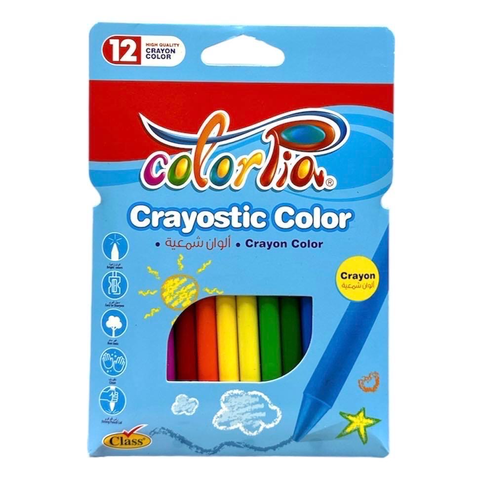 Colorpia Crayostic Wax Crayons 12 Colors || أقلام تلوين شمعية كولوربيا ١٢ لون