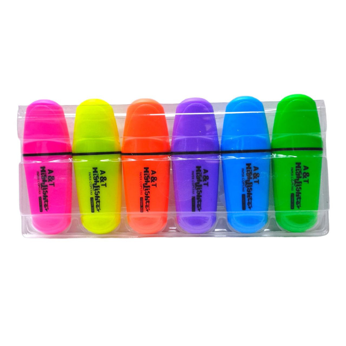 أقلام تحديد فسفورية صغيرة من A&T، 6 ألوان || A&T Color Me Mini Highlighters 6 Colors