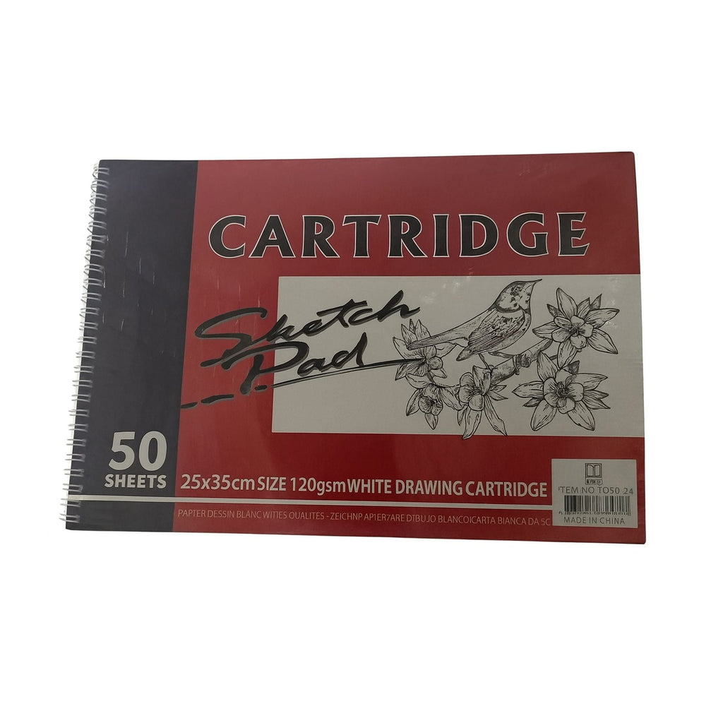 A&T Sketch Pad 50 Pages 120 gsm White Pages B4 Size || دفتر رسم سكتش باد 120 جرام 50 ورقة حجم بي فور