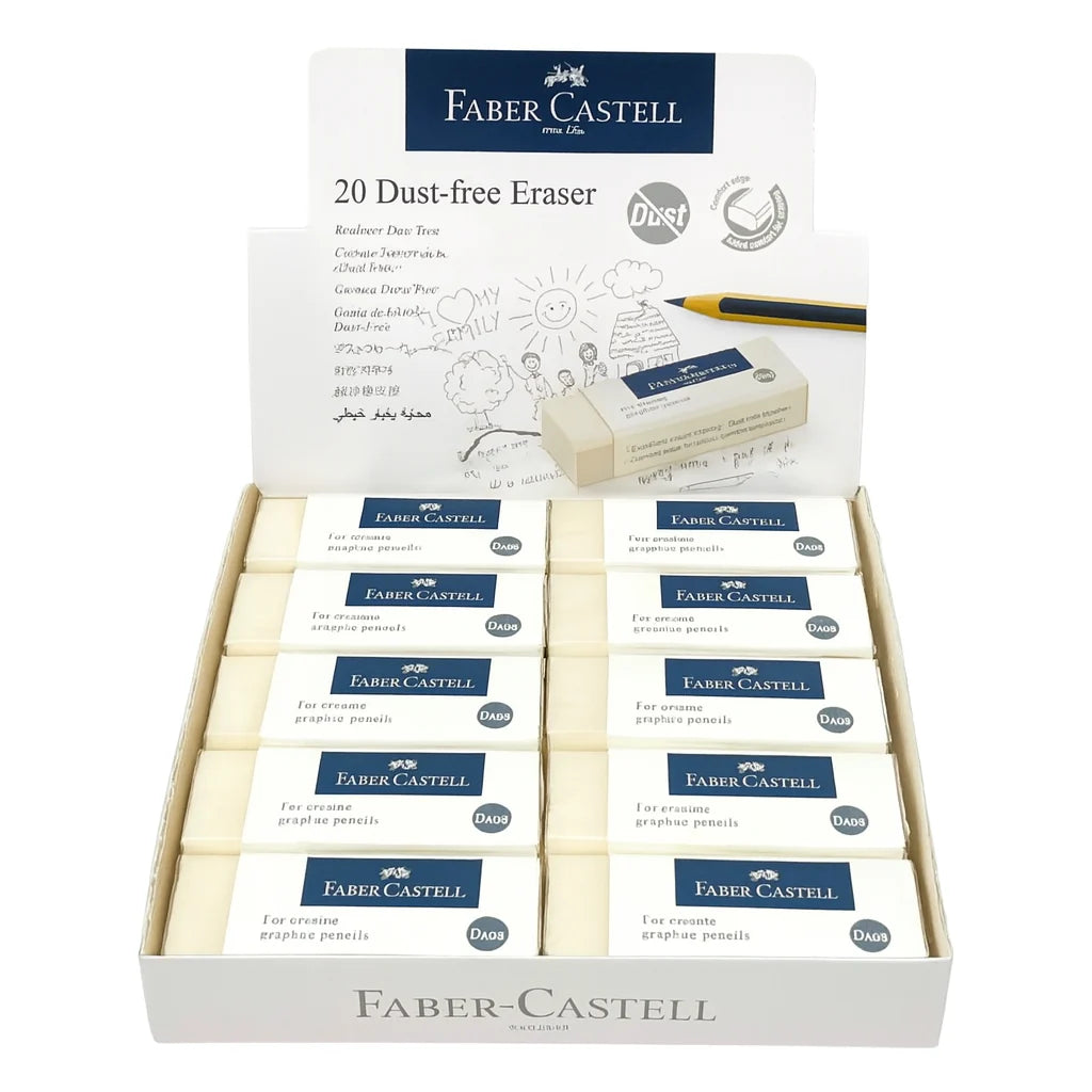 Faber Castell Large Eraser Packet 20 Pack