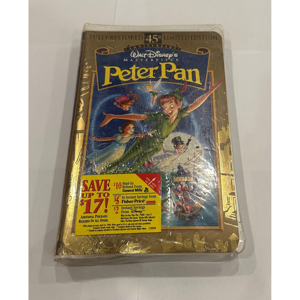 شريط ديزني VHS - بيتر بان نسخة ماستربيس