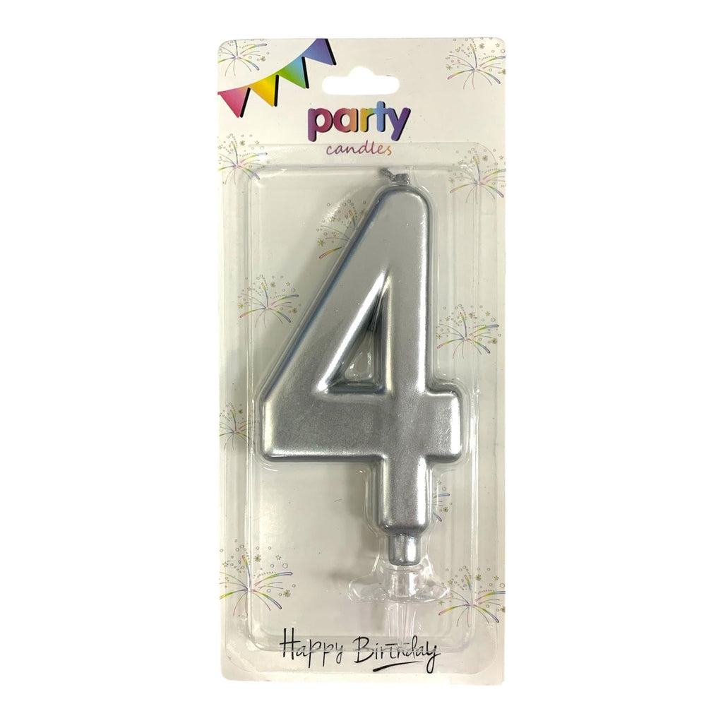 Birthday Candles Silver Color from 0-9 || شموع اعياد ميلاد لون فضي من ٠-٩