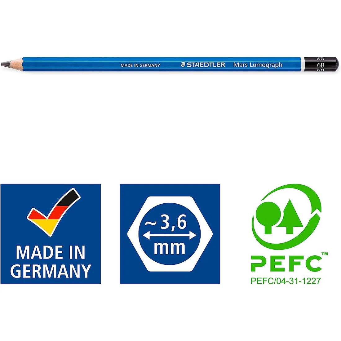 Staedtler Mars Lumograph 12 Sketch Pencils Set