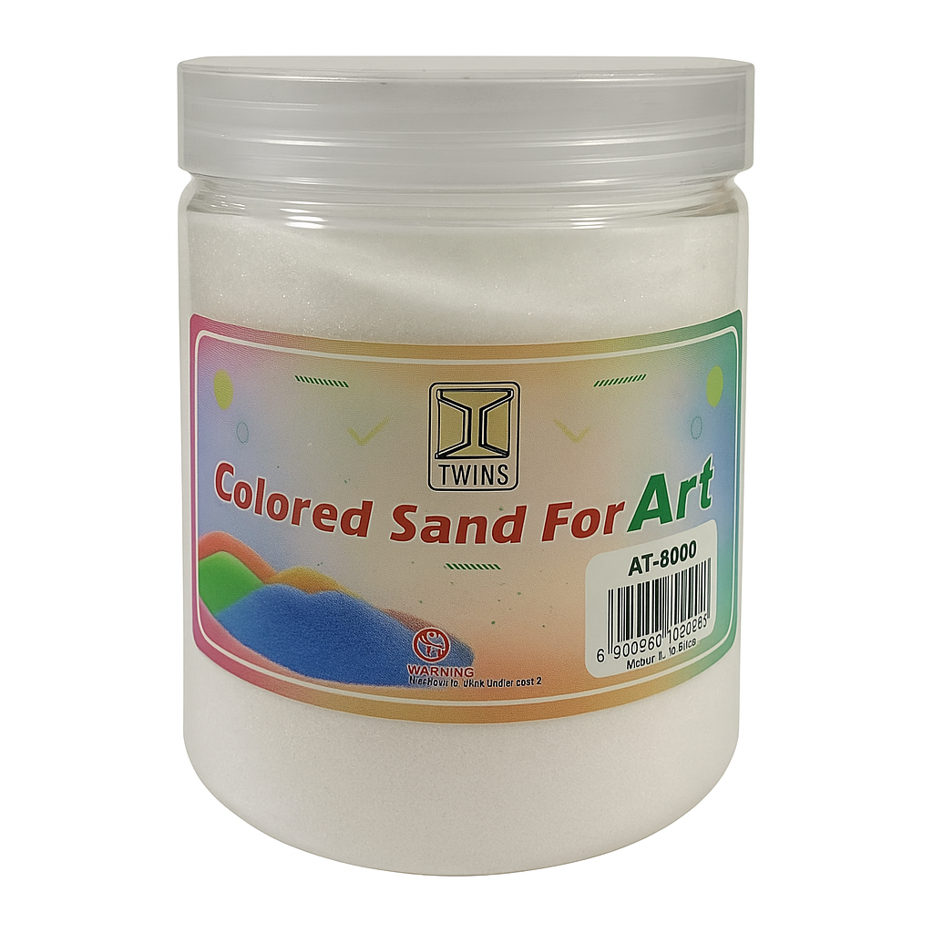 A&T White Sand Large Size 300 g || رمل ملون A&T مقاس كبير 300 جم لون أبيض