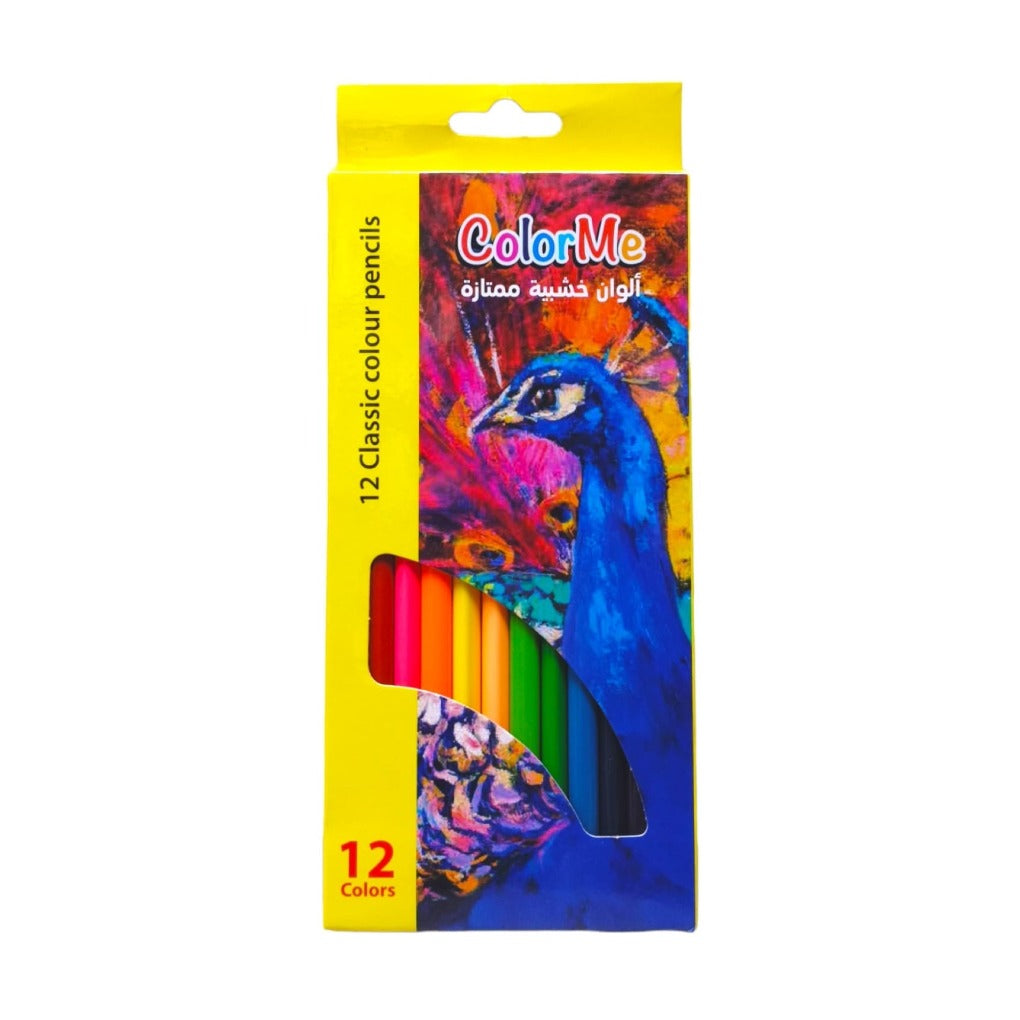 A&T Color Me 12 Classic Color Pencils || أقلام تلوين خشبية كلاسيكية 12 لونًا من A&T